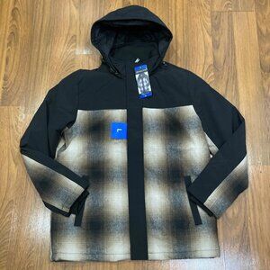 NWT Pendleton Men’s Wool Blend Jacket with Removable Hood Black L